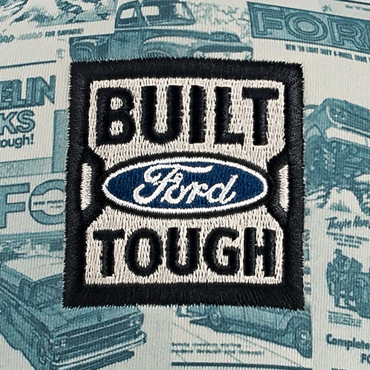 Ford Built Ford Tough Vintage Flat Bill Trucker Hat