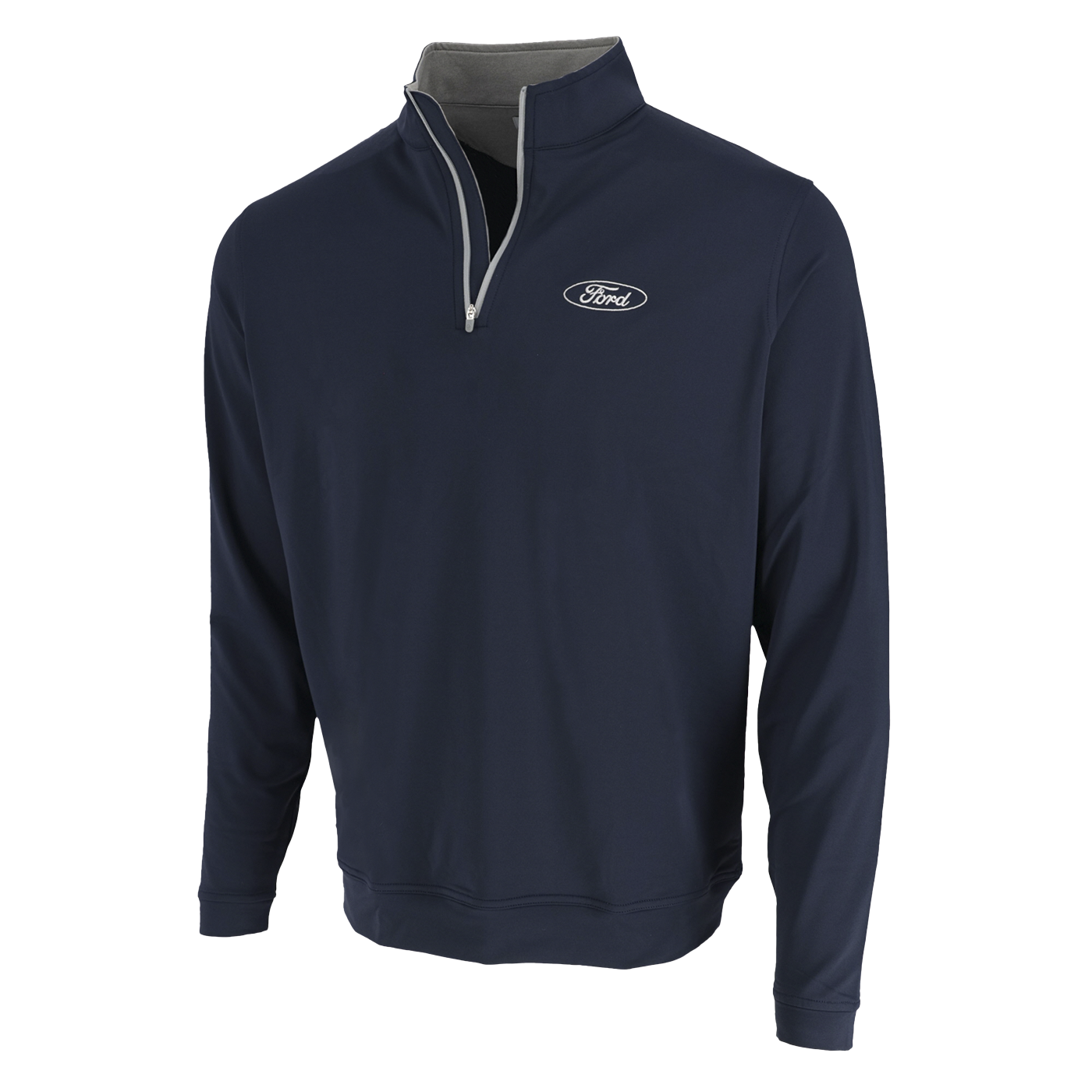 Ford Executive Peter Millar OVAL LOGO Men's Perth Stretch Loop Terry Quarter-Zip Pullover