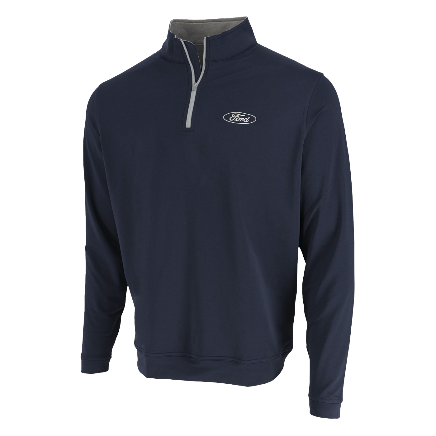 Ford Executive Peter Millar OVAL LOGO Men's Perth Stretch Loop Terry Quarter-Zip Pullover