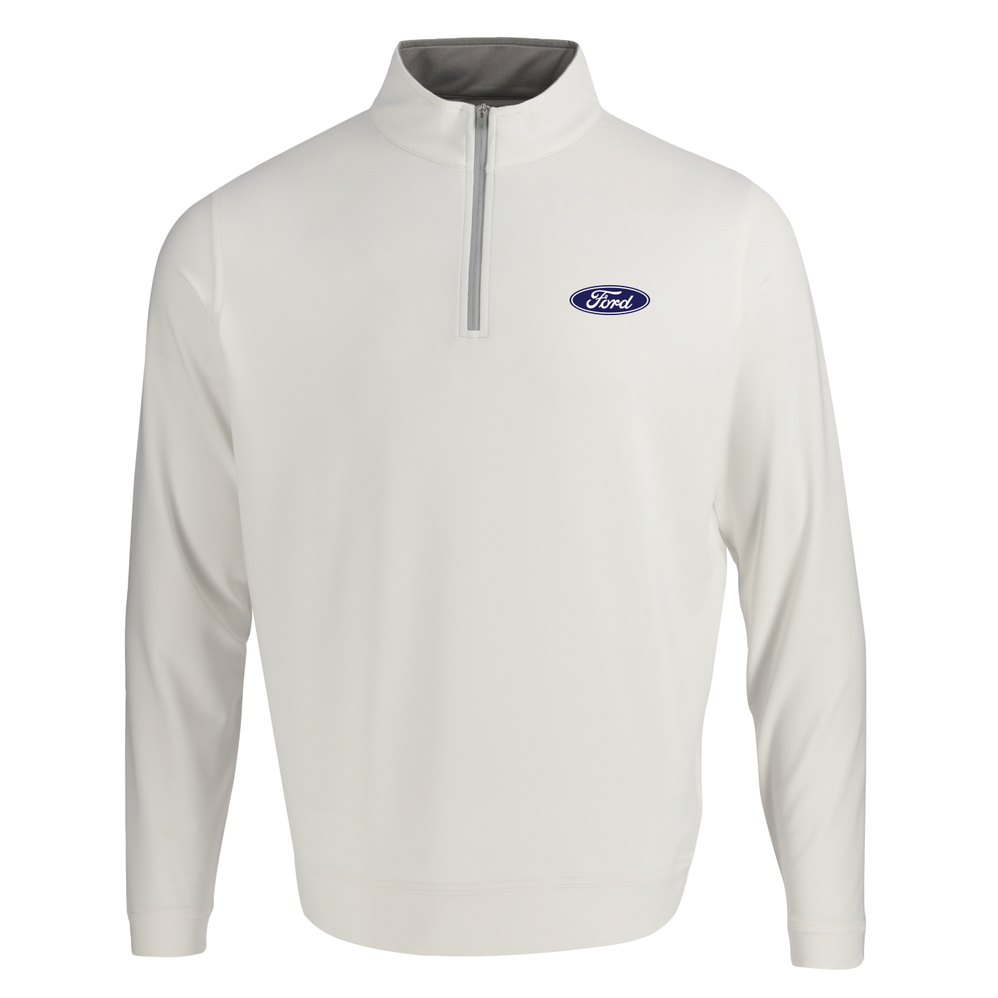 Ford Executive Peter Millar OVAL LOGO Men's Perth Stretch Loop Terry Quarter-Zip Pullover