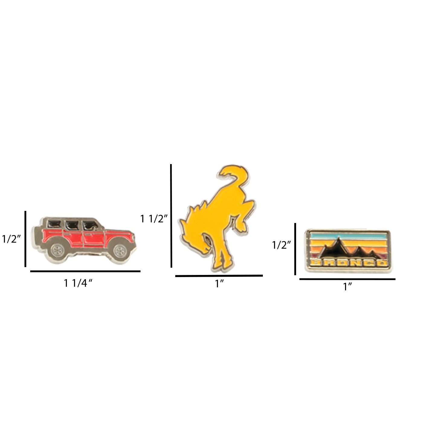 Bronco Pin Set