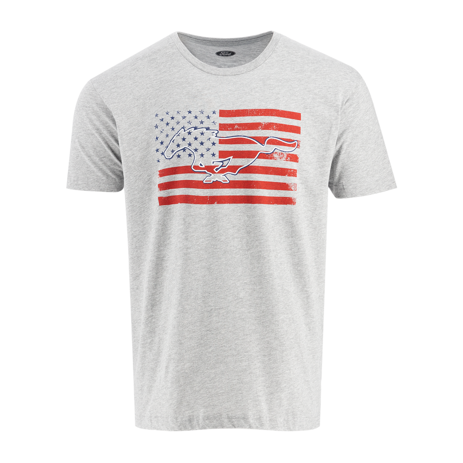 Ford Mustang Men's Pony Flag T-Shirt