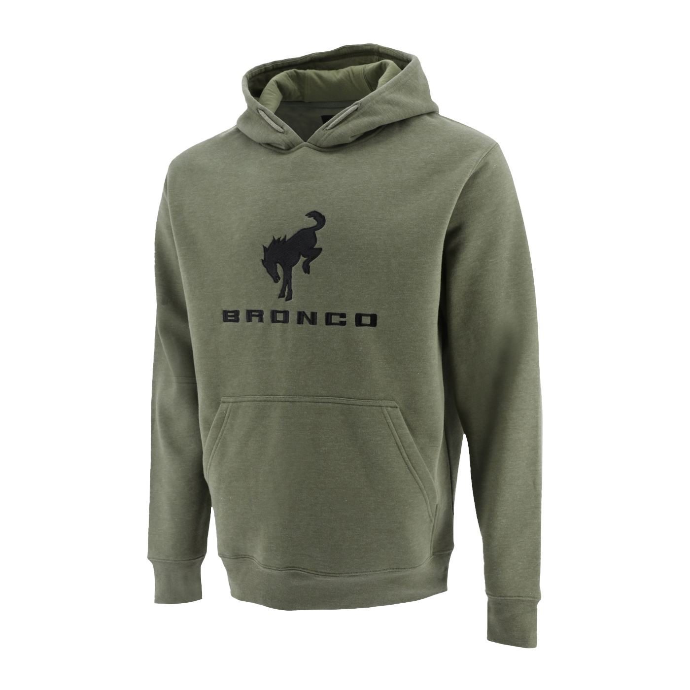 Bronco Men's Embroidered Hooded Pullover Fleece