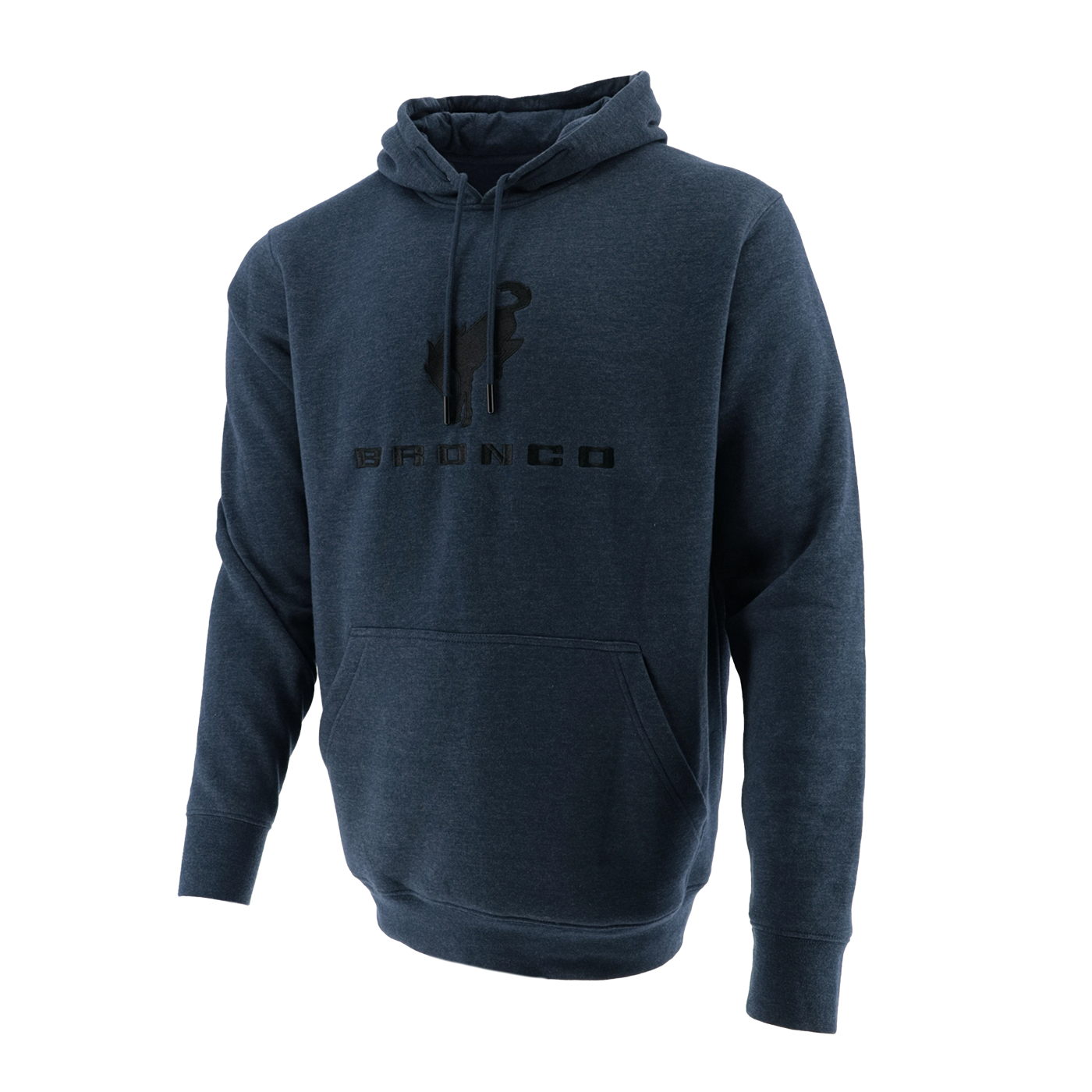 Bronco Men's Embroidered Hooded Pullover Fleece