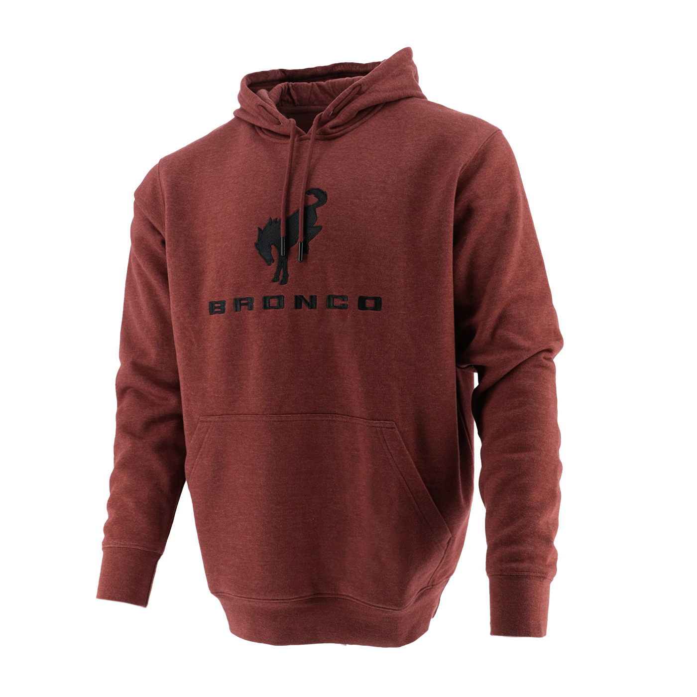 Bronco Men's Embroidered Hooded Pullover Fleece