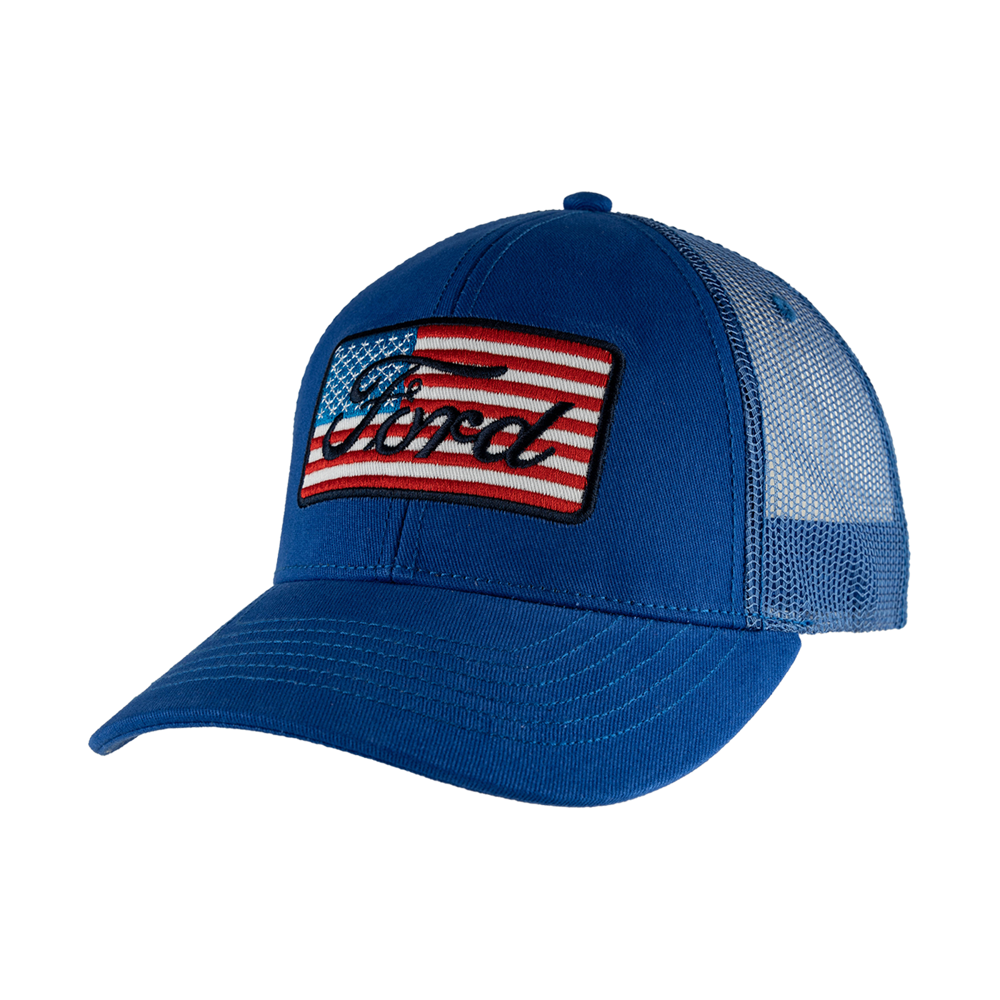 Ford Script Flag Patch Snapback Hat