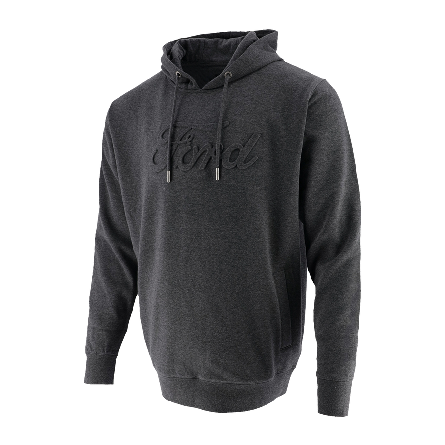 Ford Men's Logo Embossed Hooded Pullover Fleece