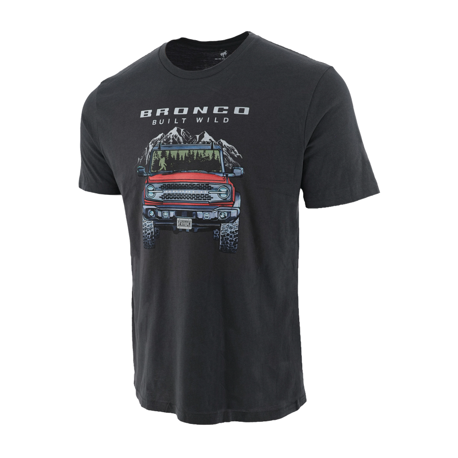Ford Bronco Men's Built Wild Mountain Truck T-Shirt
