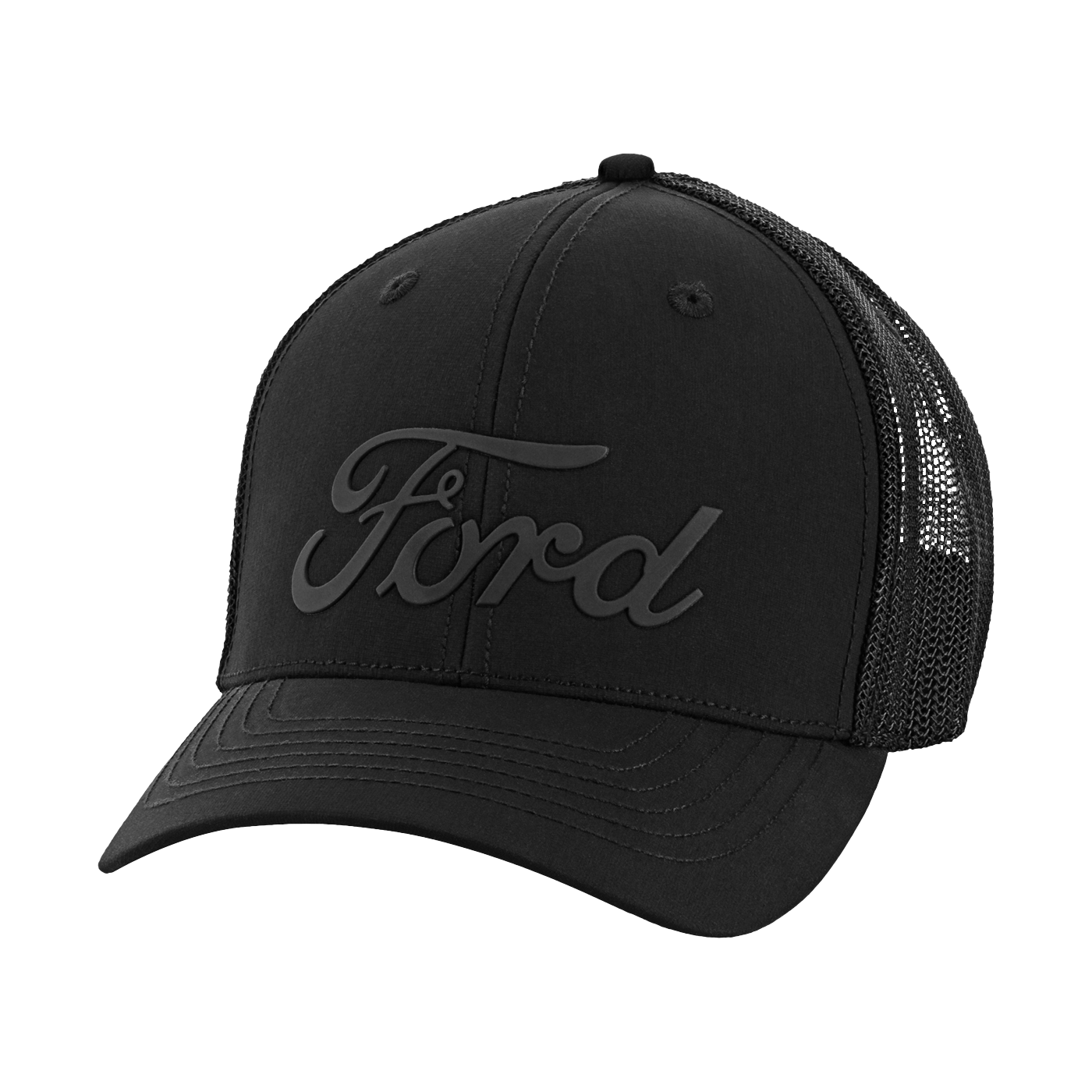 Ford Logo Black Reflective Stretch Fit Hat