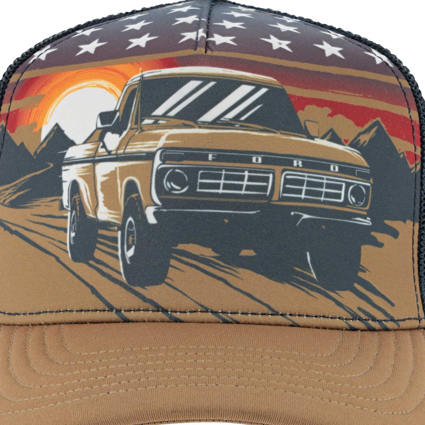 Ford Trucks Vintage Patriot Snapback Hat