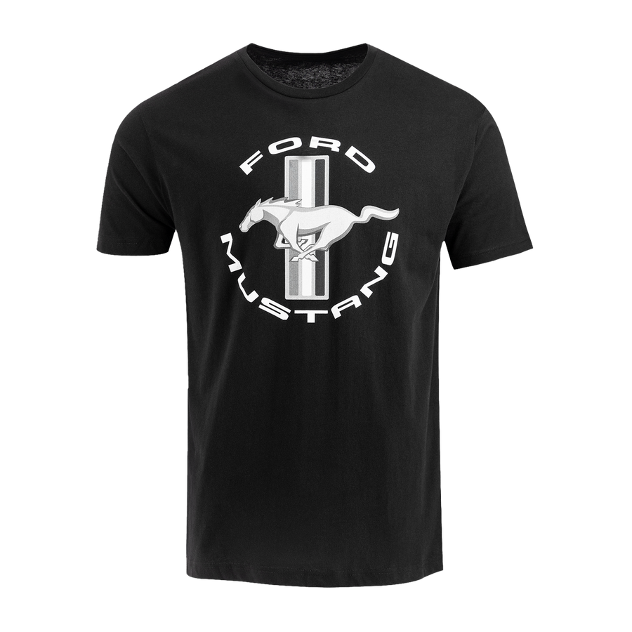 Ford Mustang Men's Tribar Greyscale T-Shirt