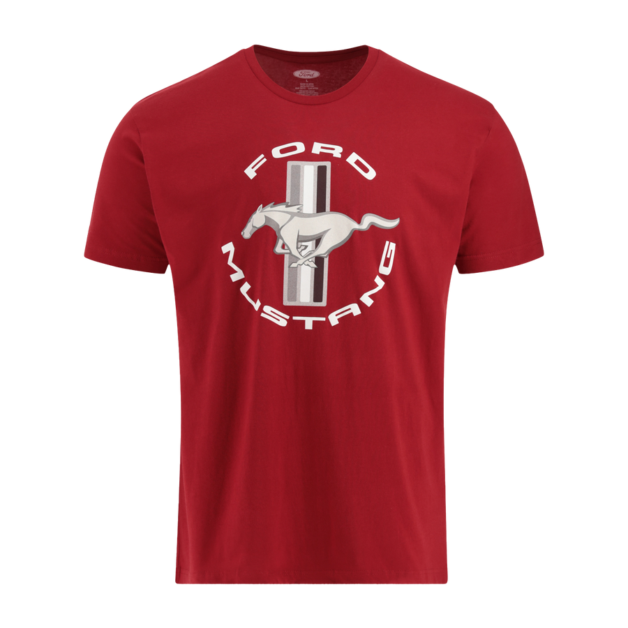 Ford Mustang Men's Tribar Greyscale T-Shirt