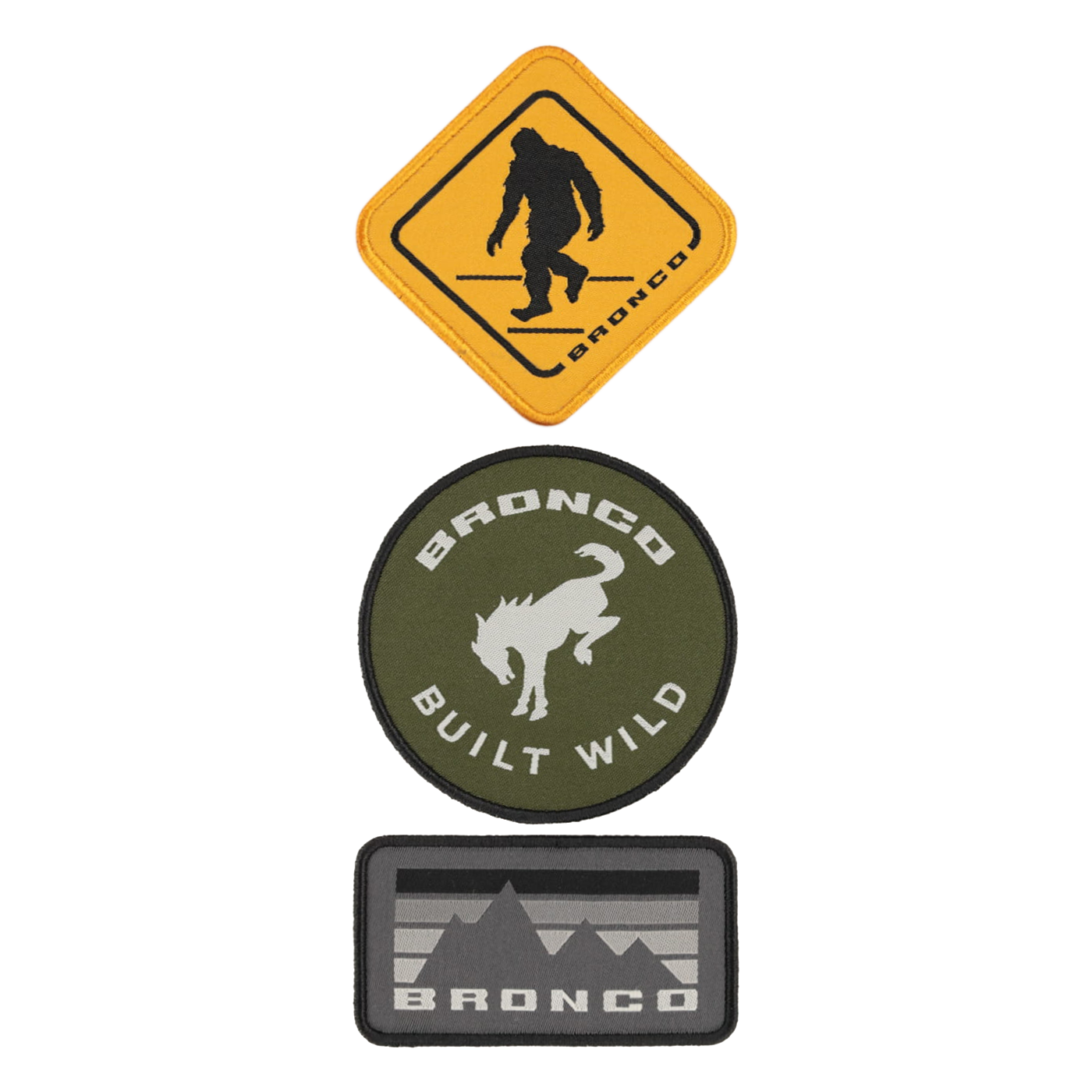 Ford Bronco 3 Pack Patch Set