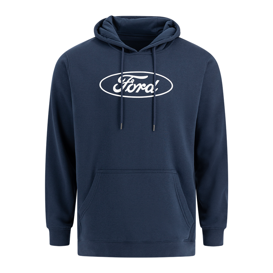 Ford Men's Oval Printed Hooded Fleece Pullover