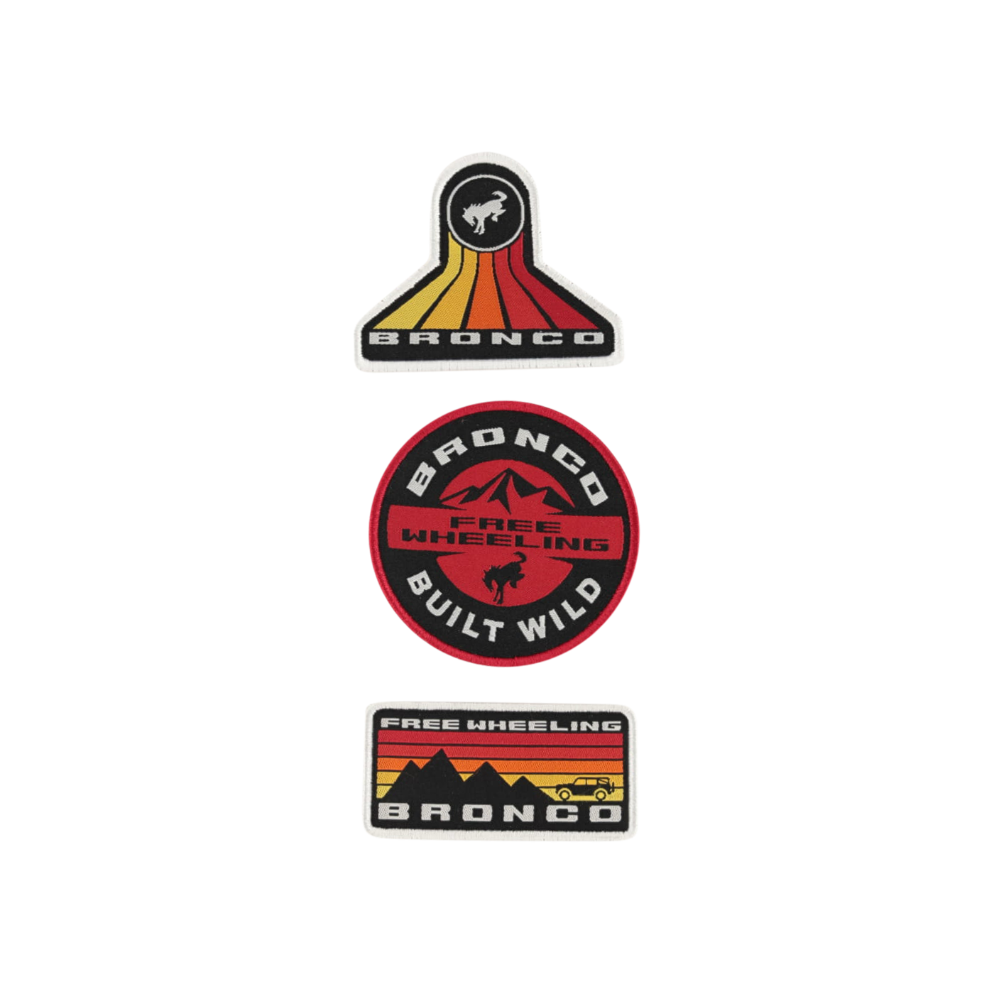 Ford Bronco Free Wheeling 3-Pack Patch Set