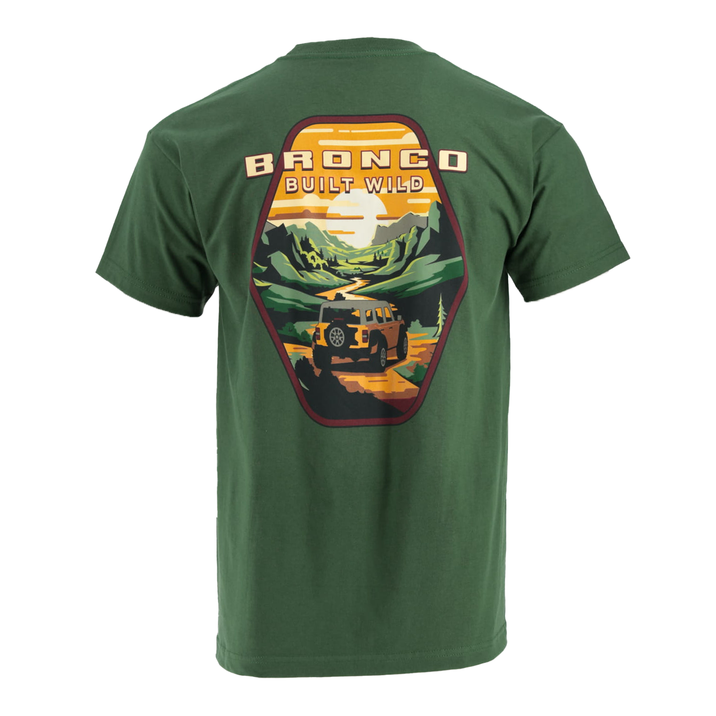 Ford Bronco Men's Built Wild Badge Short Sleeve T-Shirt