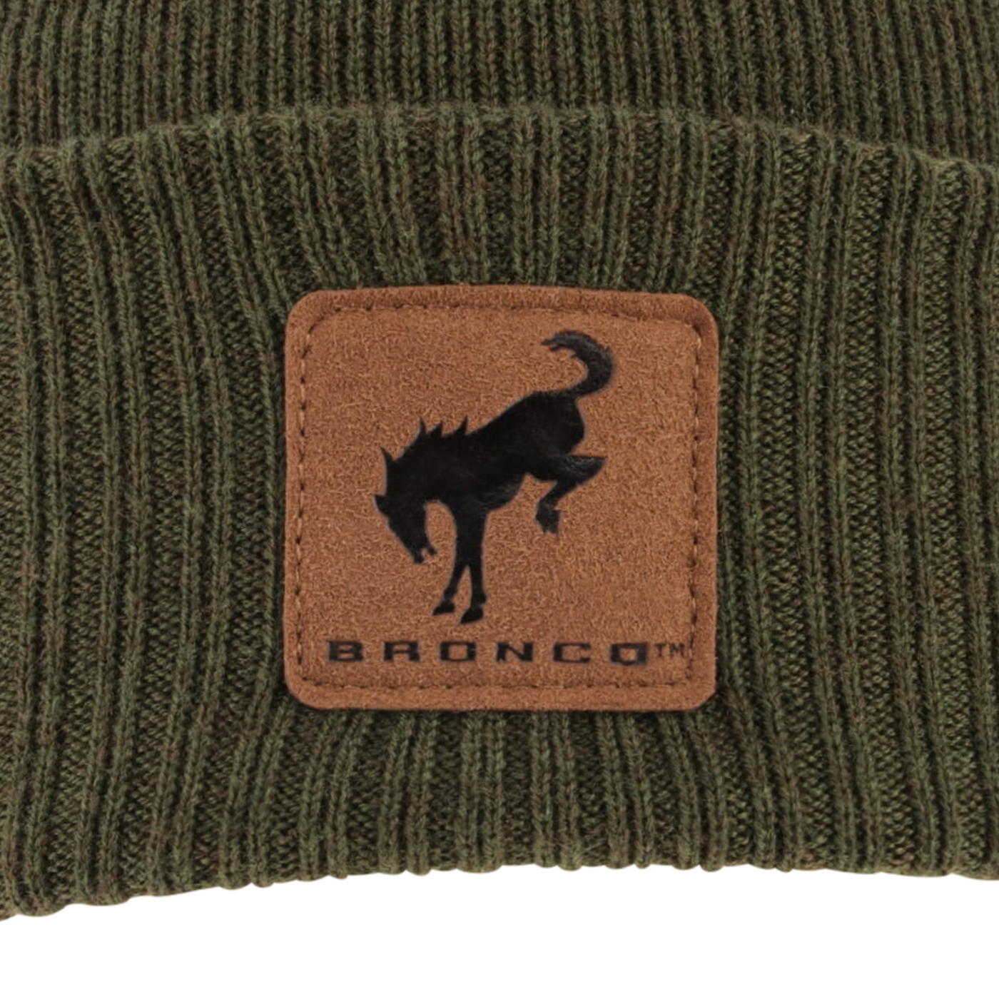 Ford Bronco Leather Patch Merino Wool Knit Hat
