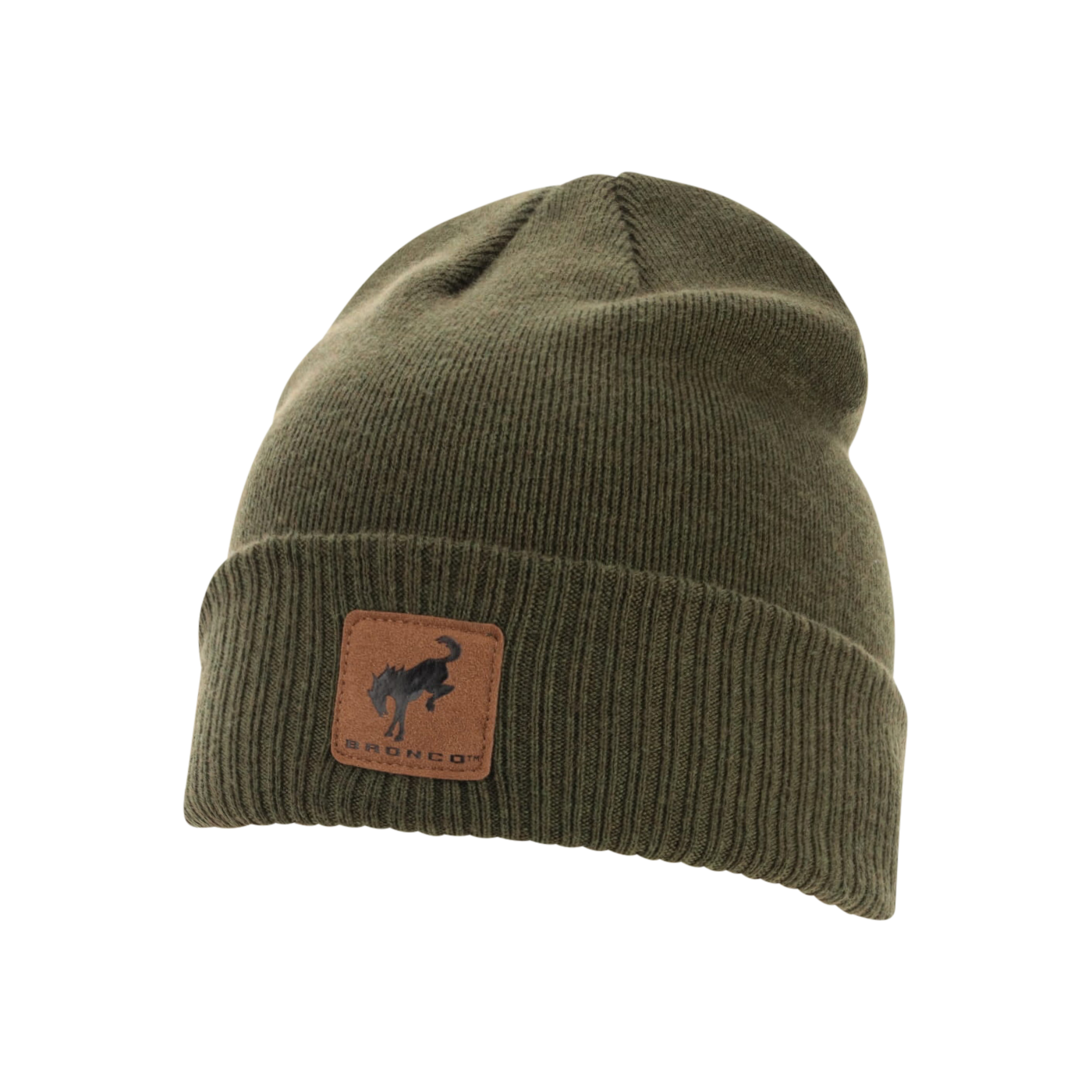 Ford Bronco Leather Patch Merino Wool Knit Hat