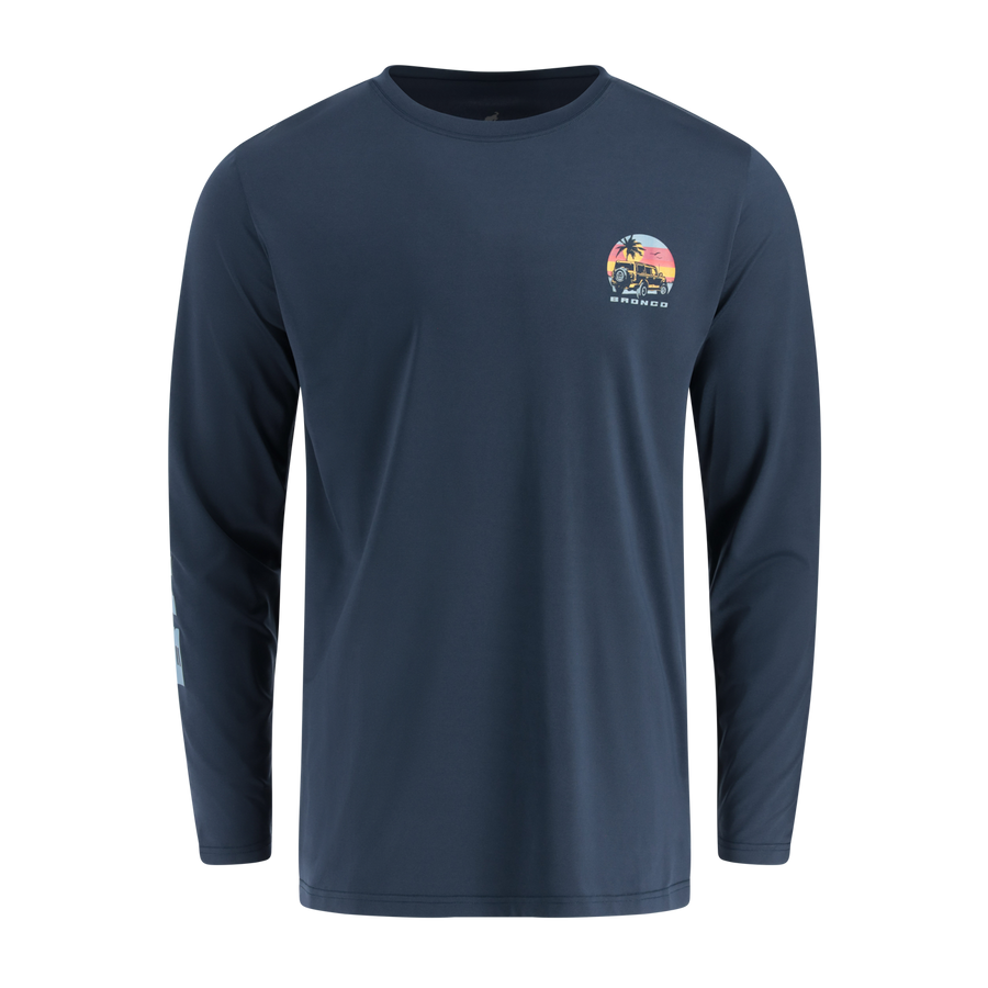 Ford Bronco Men's Performance Beach Scene Sun Tee