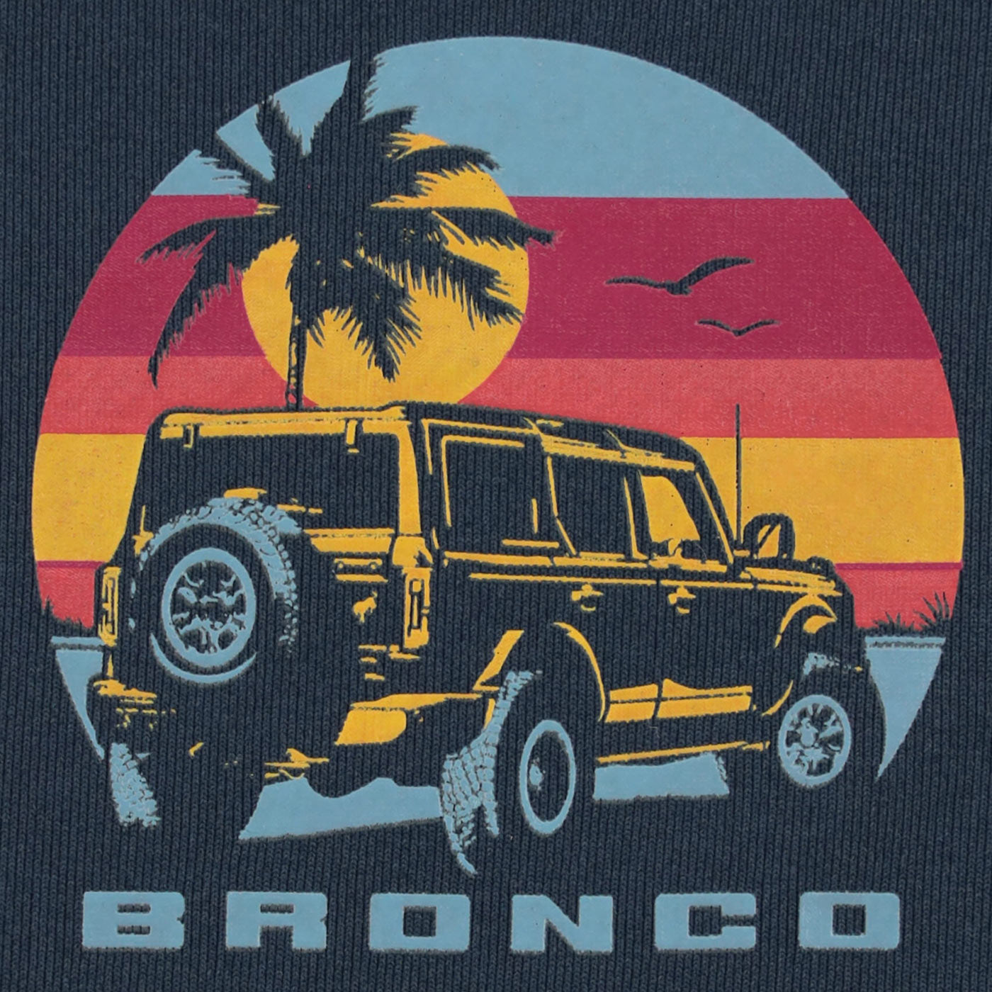 Ford Bronco Men's Performance Beach Scene Sun Tee