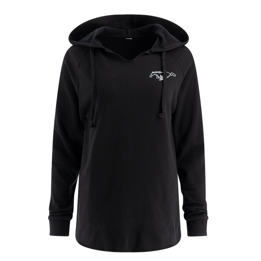 Mustang Pony Logo Women's Hooded Pullover Sweatshirt
