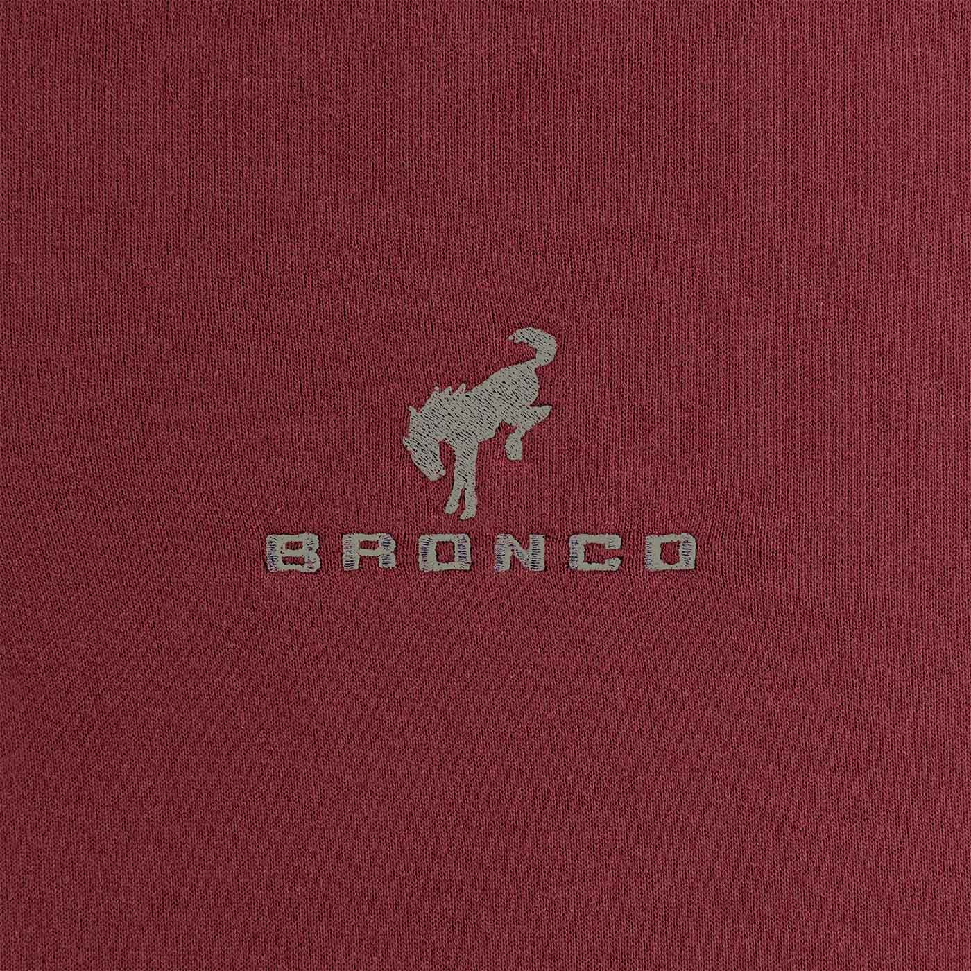 Bronco Stacked Logo Men's 1/4-Zip Pullover Sweatshirt