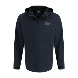Ford Logo Mens 1/4 Zip Packable Wind Breaker Rain Jacket