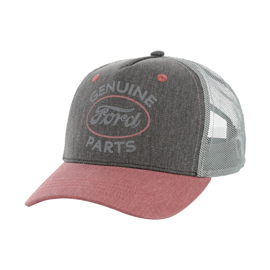 Ford Logo Genuine Parts Embroidered Trucker Hat