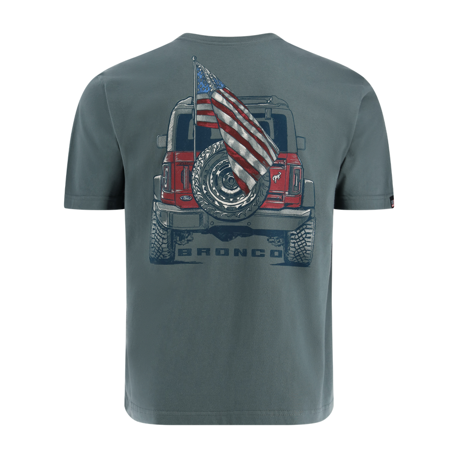 Bronco Flag & Truck Made In The USA T-Shirt