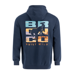 Bronco Desert Sunset Hooded Pullover Sweatshirt