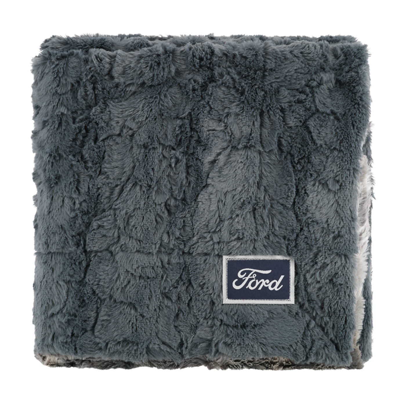 Ford Script Sherpa Blanket Grey Blanket