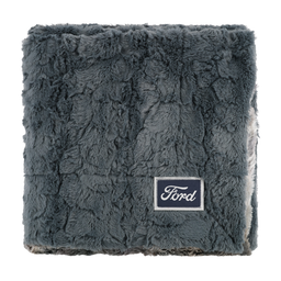 Ford Script Sherpa Blanket Grey Blanket