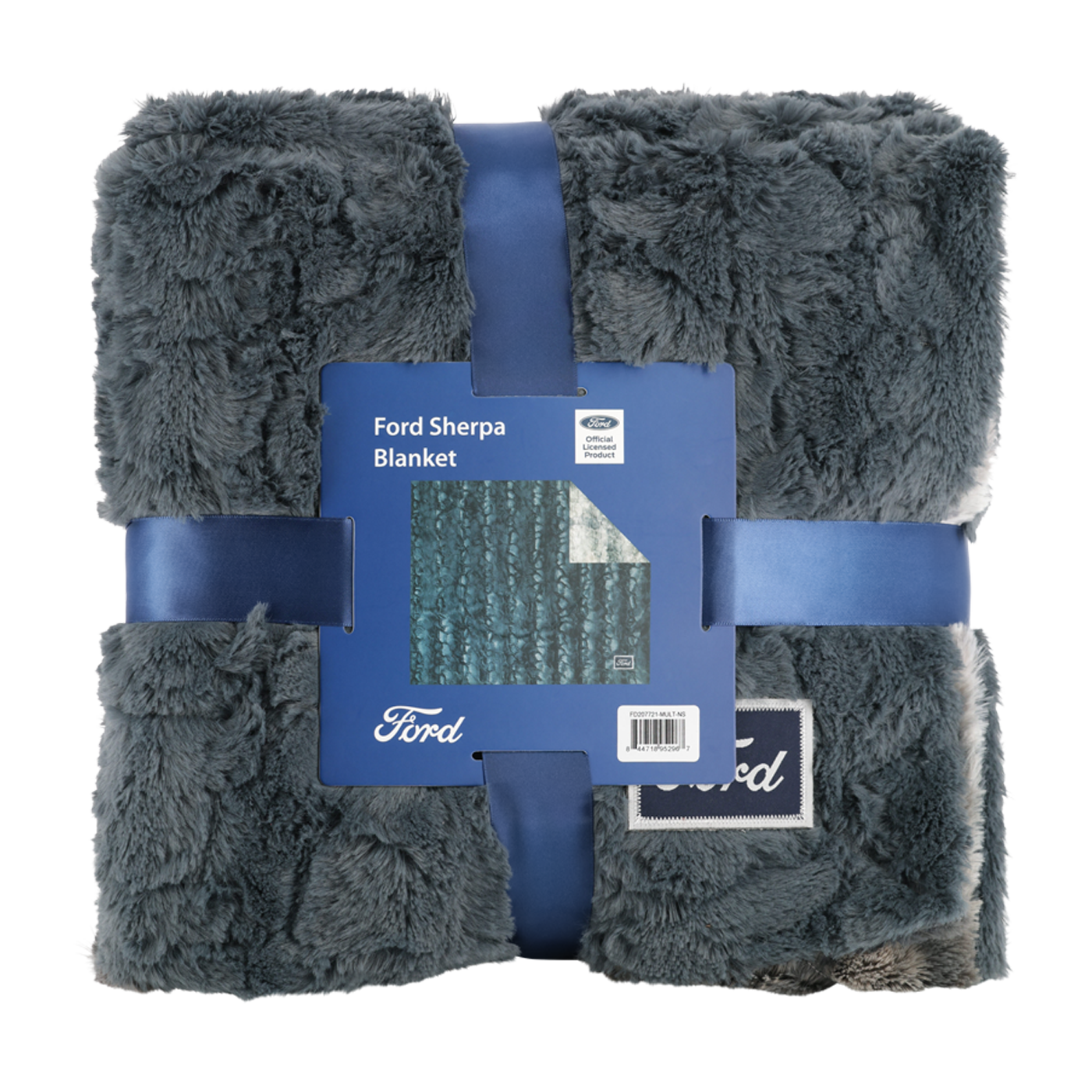 Ford Script Sherpa Blanket Grey Blanket