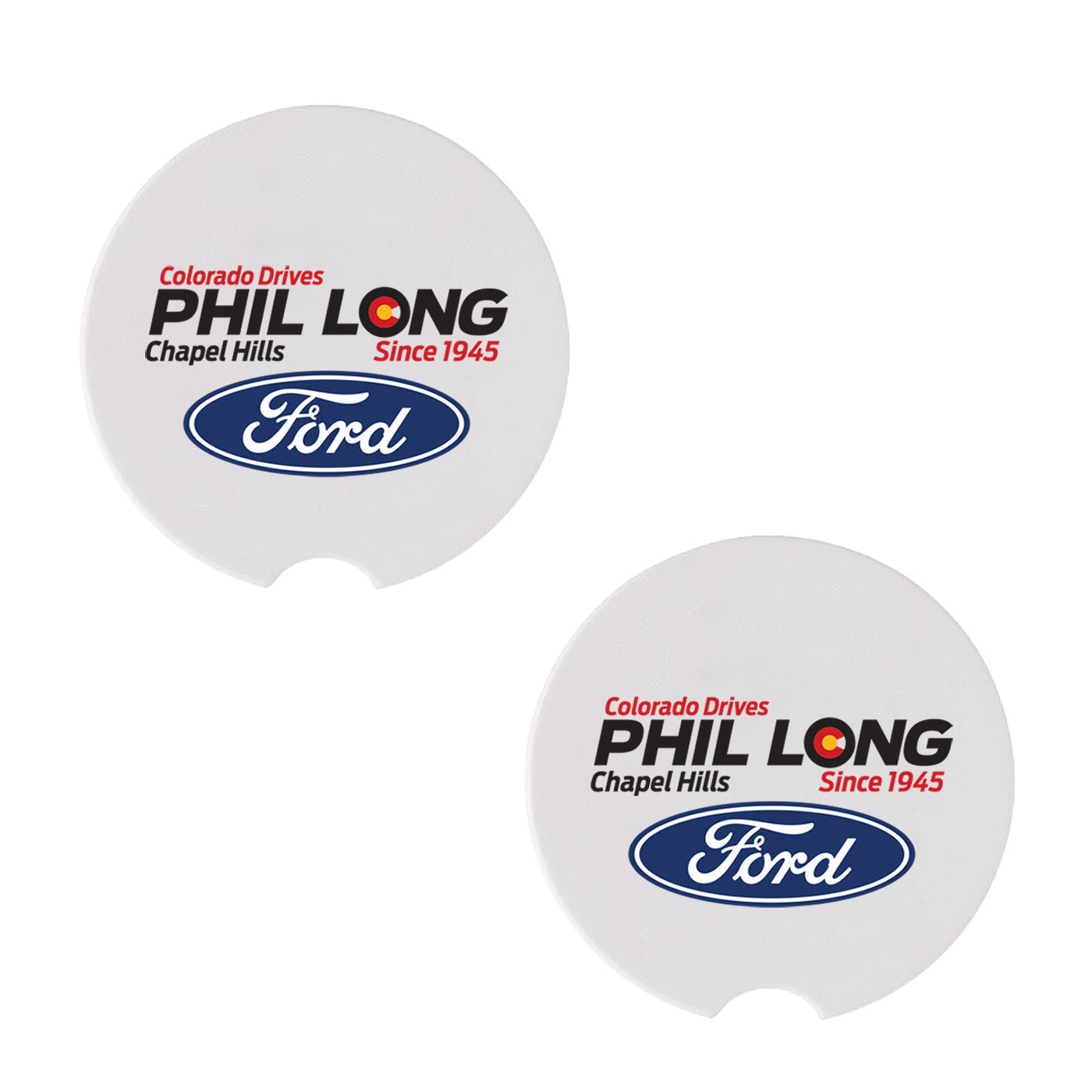 Ford Dealer Logo 2-Pack Car Coasters