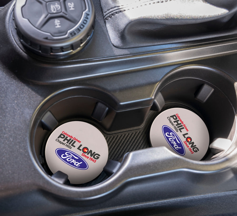 Ford Dealer Logo 2-Pack Car Coasters