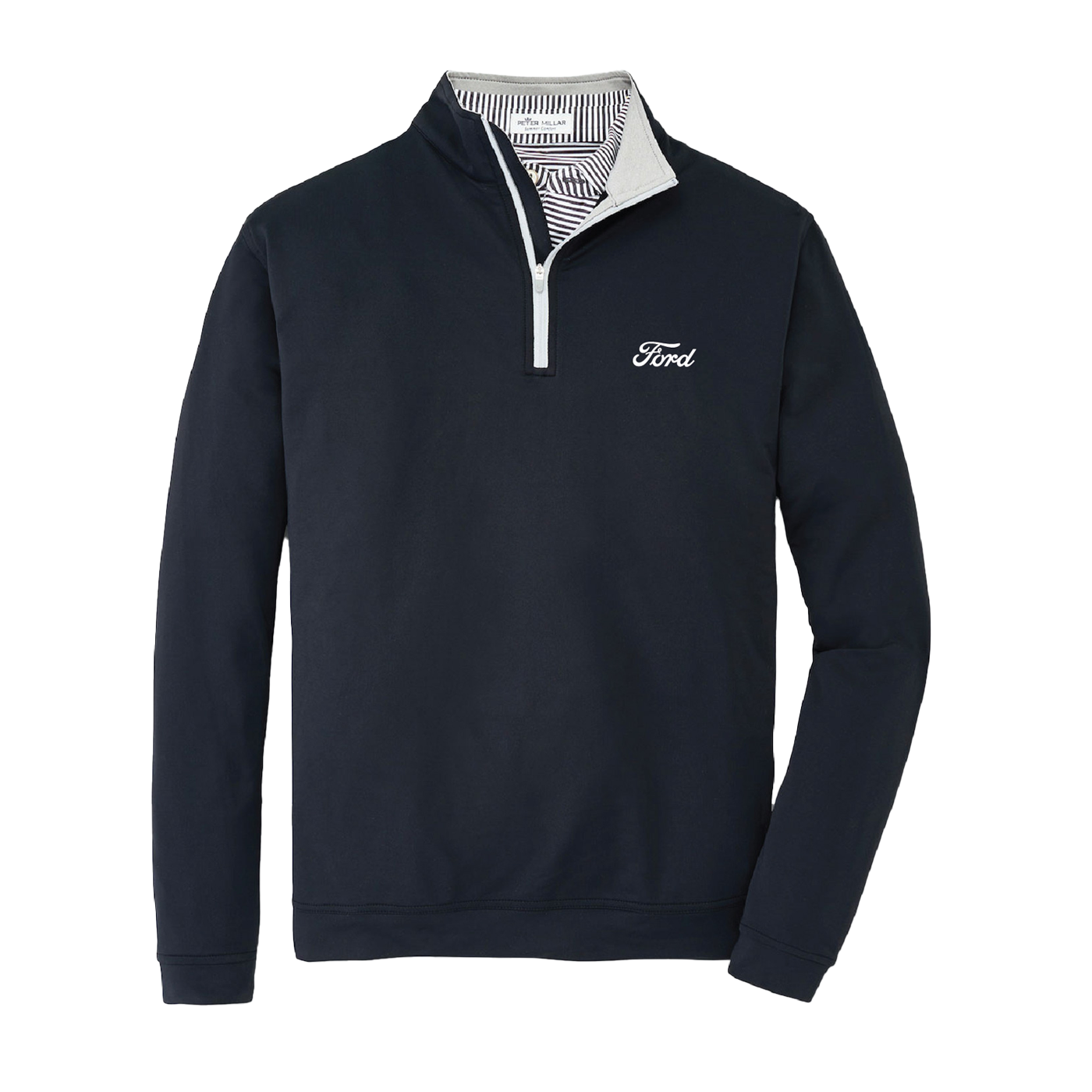 Ford Executive Peter Millar SCRIPT LOGO Men's Perth Stretch Loop Terry Quarter-Zip Pullover