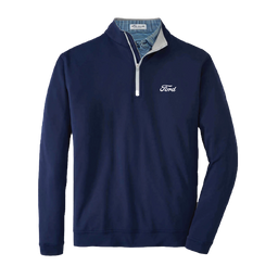 Ford Executive Peter Millar SCRIPT LOGO Men's Perth Stretch Loop Terry Quarter-Zip Pullover