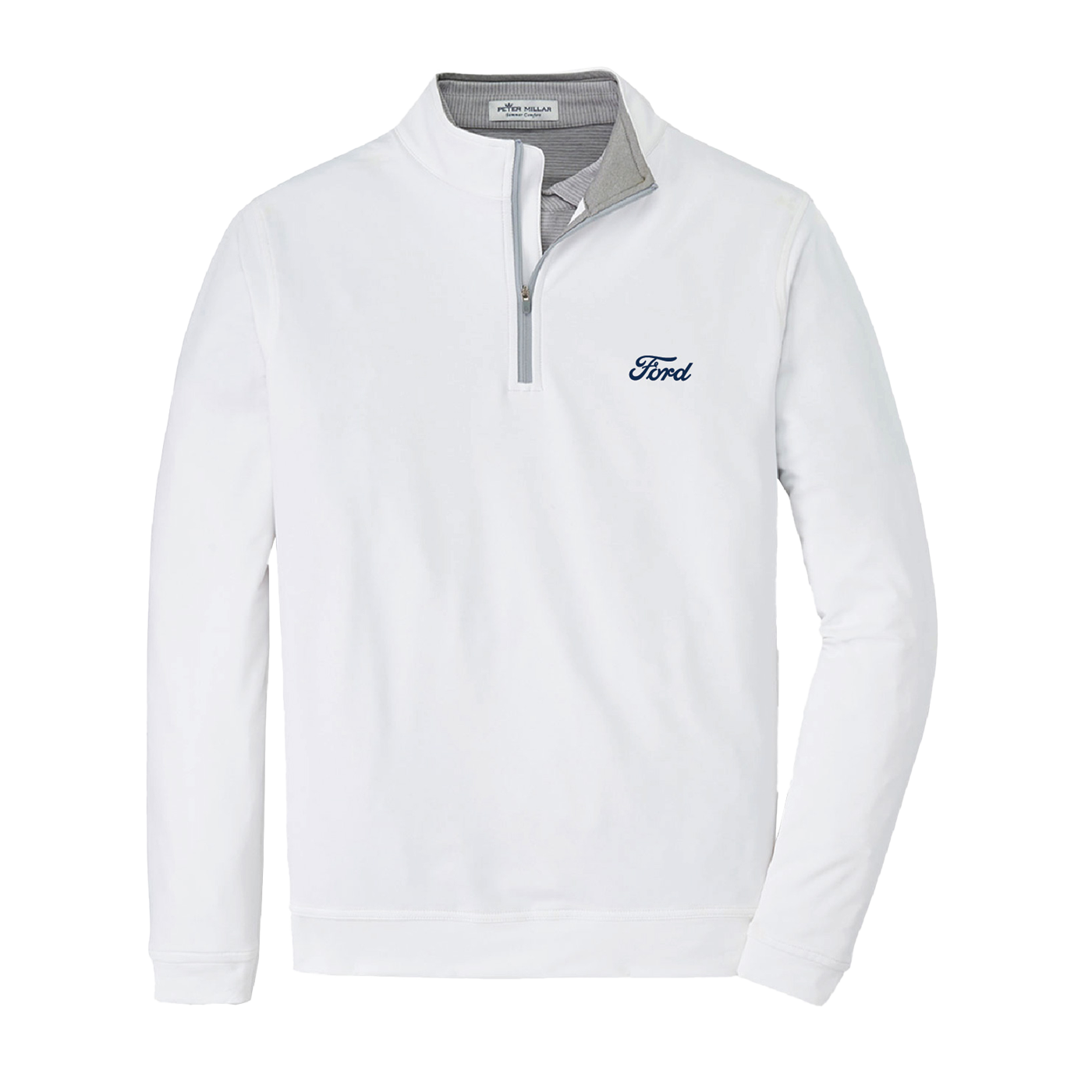 Ford Executive Peter Millar SCRIPT LOGO Men's Perth Stretch Loop Terry Quarter-Zip Pullover