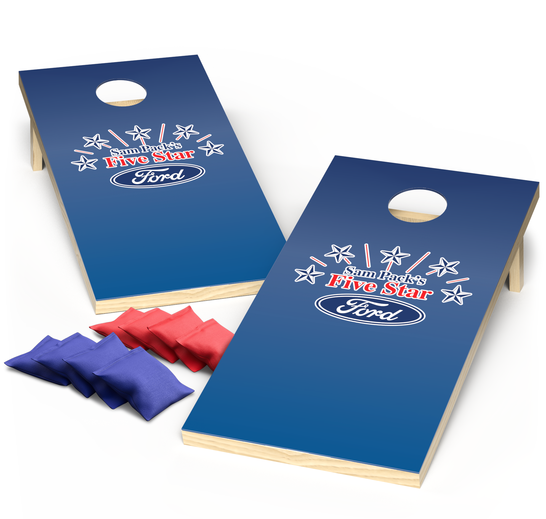 Ford Dealer Lock up Cornhole Board